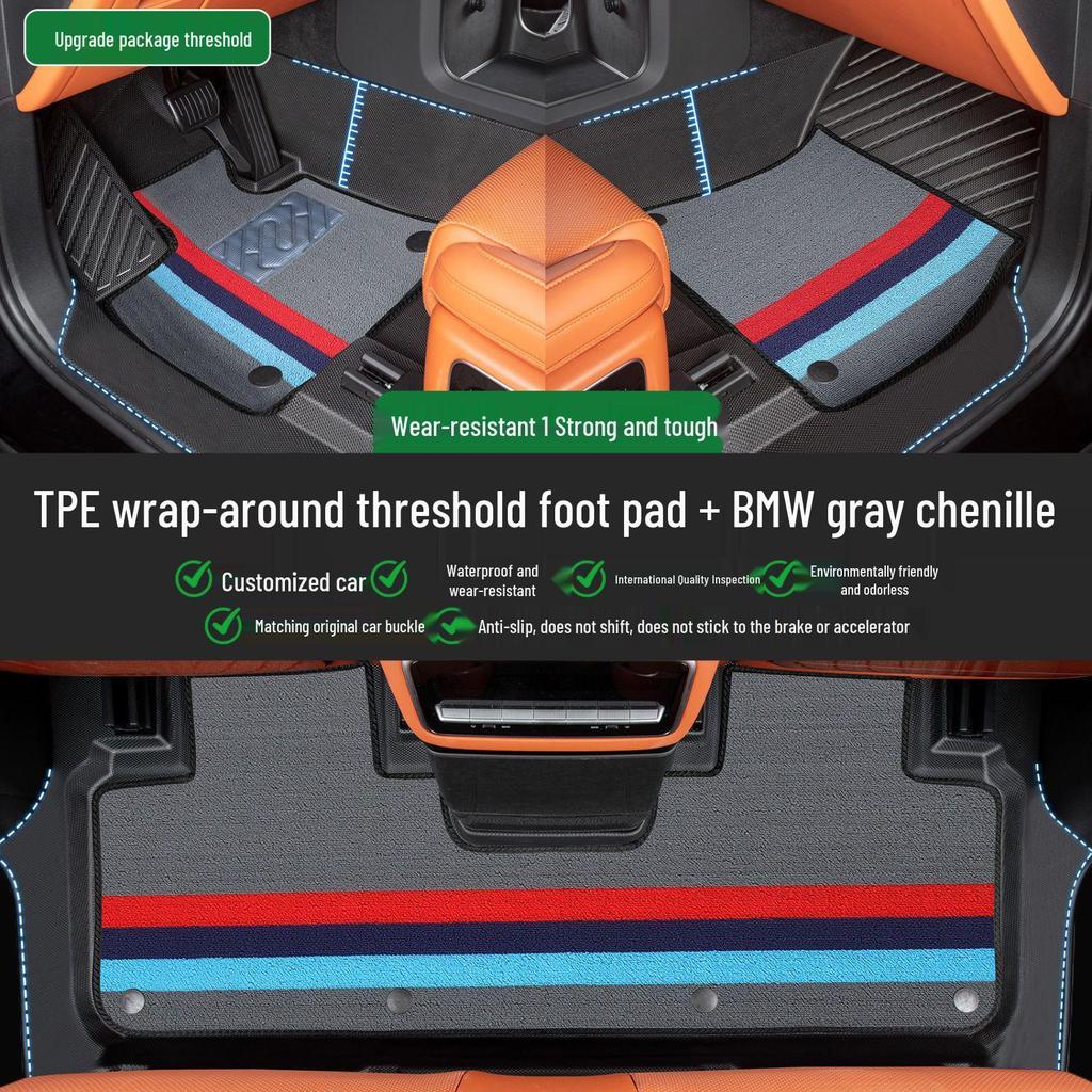 Geely Galaxy A7 Полный комплект ковриков для пола из ТПЭ с накладками на пороги - 26 Ковриков для ног нового дизайна