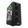Корпус Sharkoon Mid Tower для ПК с RGB HEX 3D шестиугольной передней панелью, совместимый со стандартами, оснащен 6 вентиляторами ARGB 120 мм. Продукт от авторизованного японского производителя.