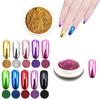Metallic Mirror Nail Powder with Brush Shiny Nail Glitter Powder Delicate Texture Metal Effect Nail Art UV Polish Chrome Pigment Powder DIY