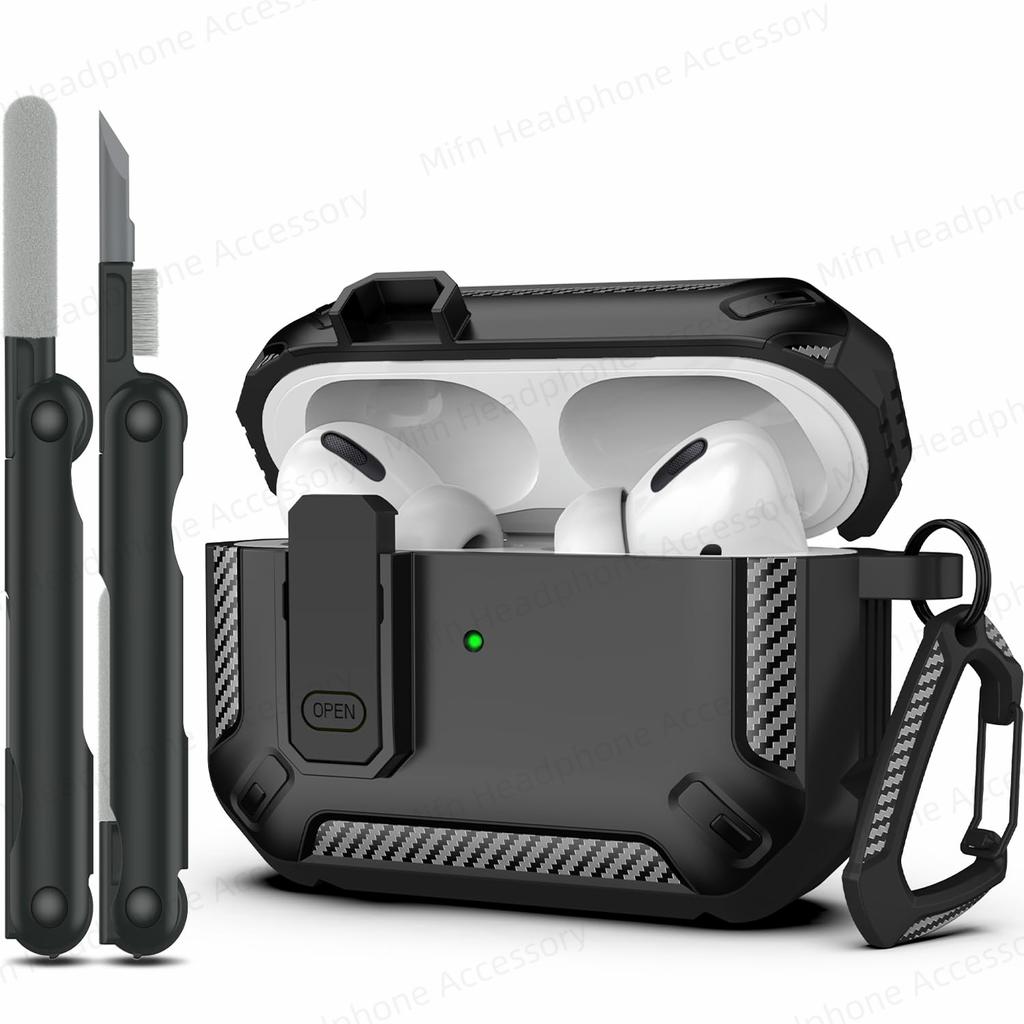 Чехол AirPod Pro 2025 switch с набором для чистки, роскошный защитный чехол TPU для предотвращения падений, чехол для AirPod Pro 3-го/2-го поколения