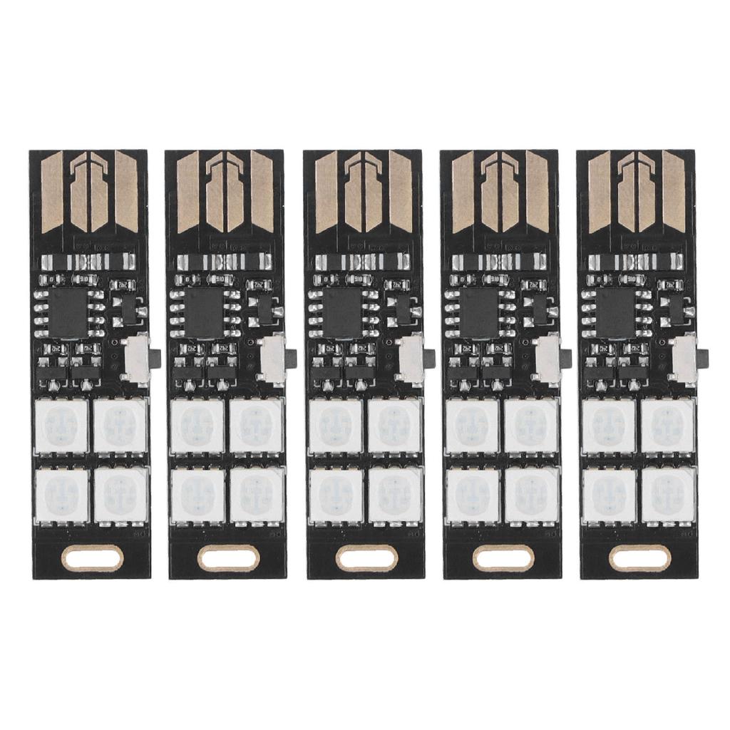 5 шт. Супер Мини USB Лампа Тонкая Ультратонкая Меняющая цвет 7 цветов RGB Ночник 4 LED ТВ