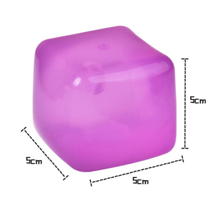 1PCS Ice Cube Stress Relief Squeeze Toys High Density Gel Ice Cube Square Square Vent Toy Slow Rebound Kneading Toy