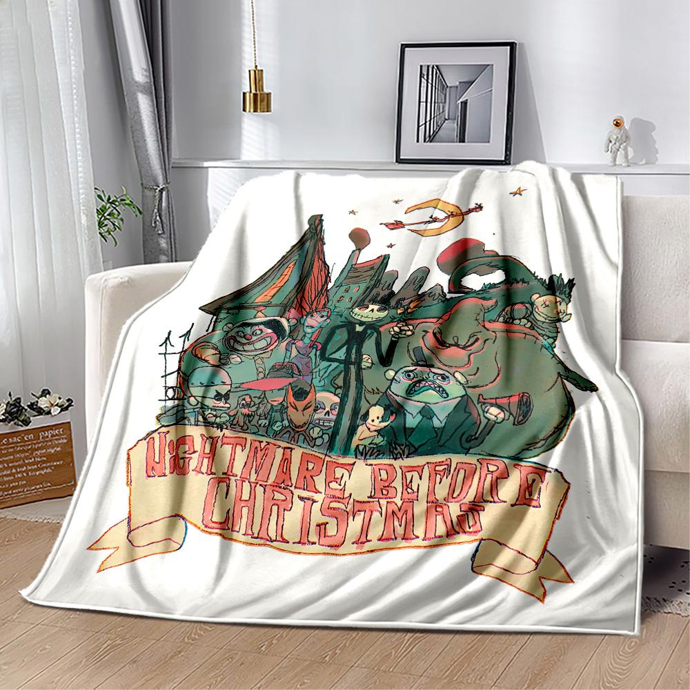 Christmas Nightmare Blanket Warmthful Decor Suitable for Picnics Chair Office for All Occasions Stylish Decor Ideal Gift For Birthday Valentine'S Day