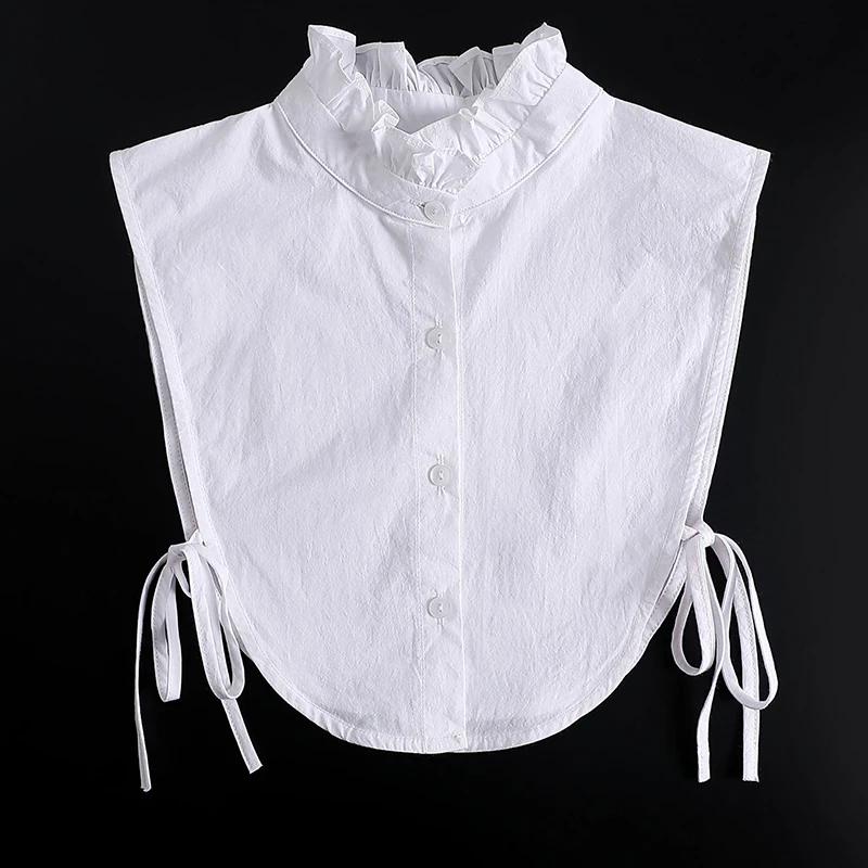 Formal False Collar Women Embroidery Faux Col Half Shirt Blouse Fake Collars Sweater Shirt Detachable Collars Accessories