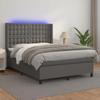 VidaXL Slat Bed Base with Mattress and LED, Upholstered Bed, Double Bed, Adult Bed for Interior Bedroom, 3139383