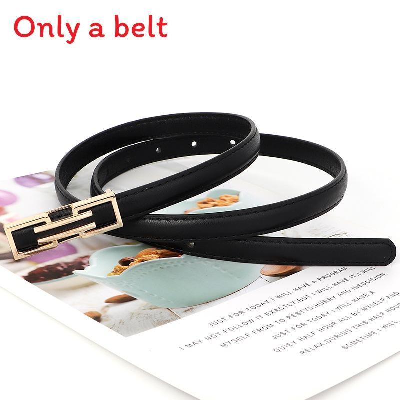 Womens Versatile Pu Leather Belt With Metal Buckle For Work And Casual Outfits
