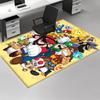 1 шт. Super Mario Bros. Офисный ковер с дизайном из аниме и мультфильмов, нескользящий коврик для домашнего декора, гостиной, спальни, игровой комнаты и общежития. Идеально