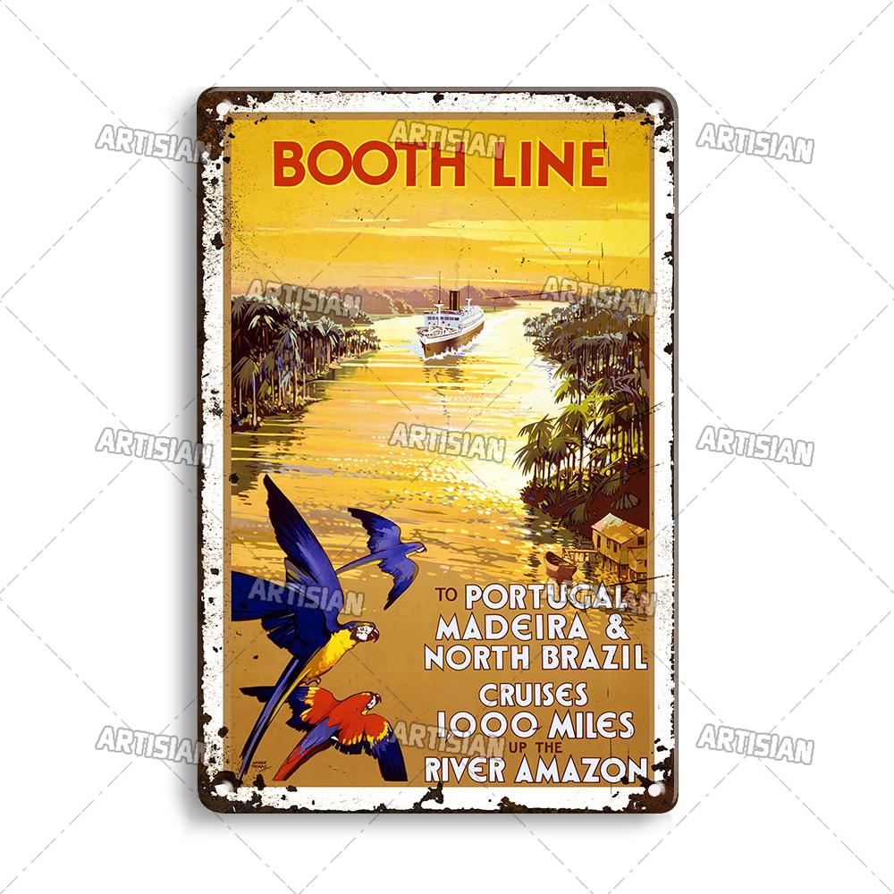 Ностальгический бразильский металлический постер винтажная дорожная металлическая жестяная вывеска декоративная тарелка домашний бар студия настенный декор металлическая табличка