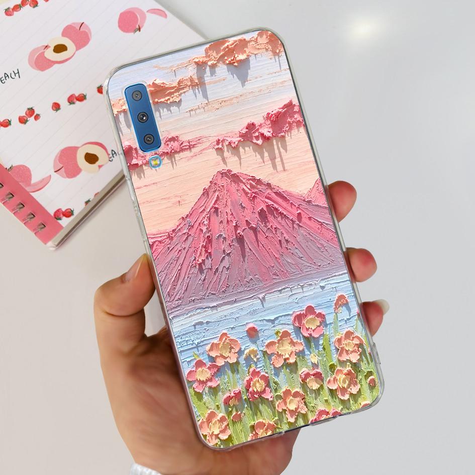 Силиконовый Чехол Для Samsung Galaxy A7 2018 Чехол A750 A750F Чехол Прозрачный ТПУ Модный Чехол Для Телефона Для Samsung A 7 2018 SM-A750F Fundas