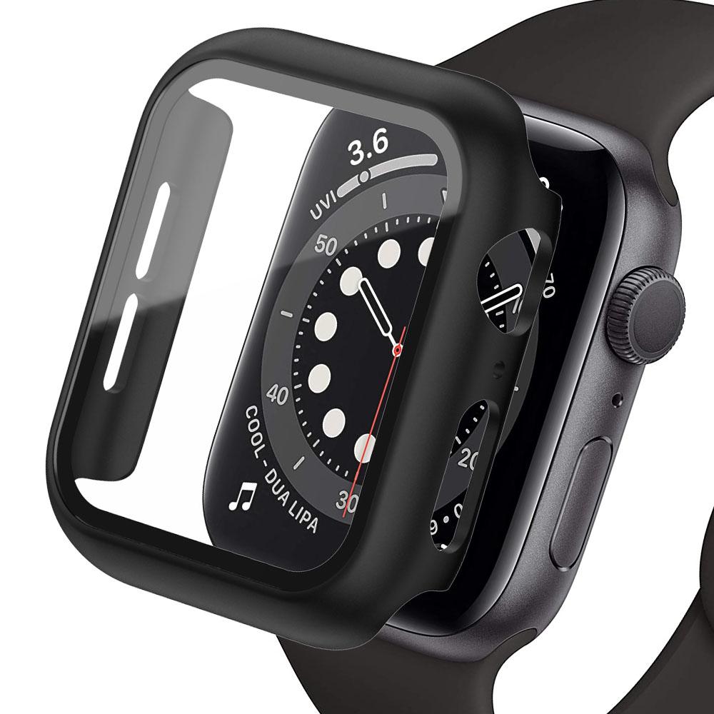 Стекло+Чехол Для Apple Watch корпус 45мм 41мм 44мм 40мм 42мм 38мм ремешок Аксессуар Защитное стекло iwatch серия 5 4 6 SE 3 7 8 9