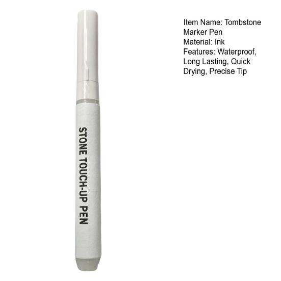 Tombstone Marker Pen for Restoring Faded Inscriptions Precise Tip Stone Touch-Up Pen Fast-Drying Marking Pen for Memorials And Monuments
