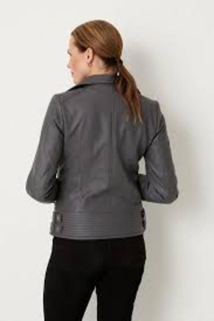 Genuine Lambskin Leather Jacket Stylish Motorcycle Biker Handmade Women's Jacket