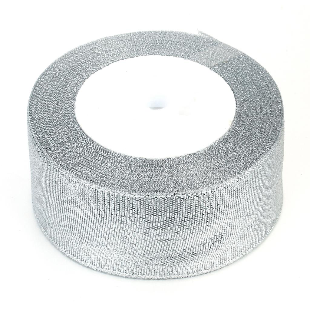 25 ярдов/рулон 6-50 мм Золотые Серебряные Ленты Блестящая Атласная Лента Для Рукоделия Торт Упаковочные Материалы Для Подарков Свадебное Украшение Своими Руками