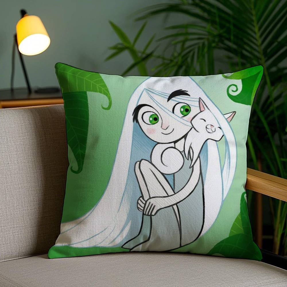 The S-Secret of Kells Pillow Case Home Dorm Chair Back Short Plush Double-sided Printing Office Nap Time Cushion Cover