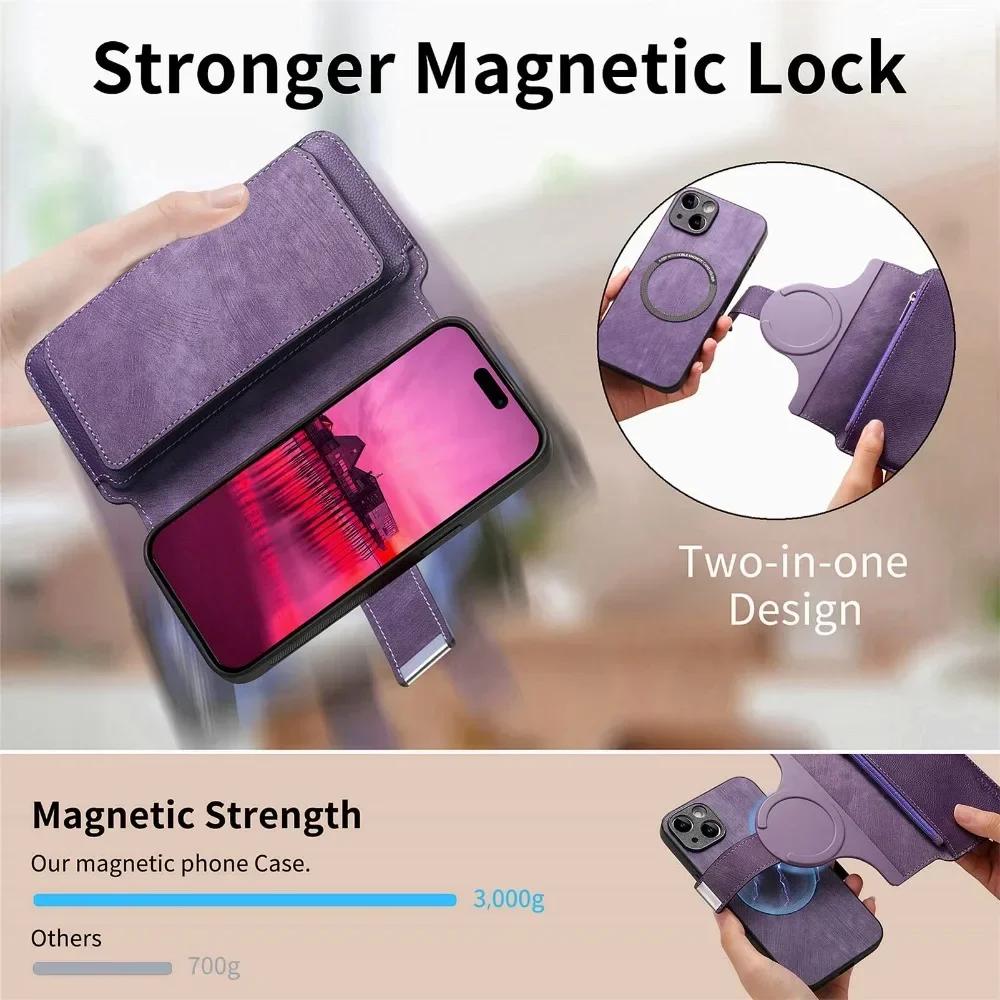 2 in 1 Detachable Zipper Cards Solt Wallet Phone Case For iPhone 17 16 15 14 Plus 13 12 11 Pro XS Max XR 7 8 Plus Leather Cover