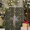 Christmas Transparent Angel Pendant Crystal Clear Acrylic Angel with Wings Xmas Tree Hanging Ornament Imitation Winter Decor 7