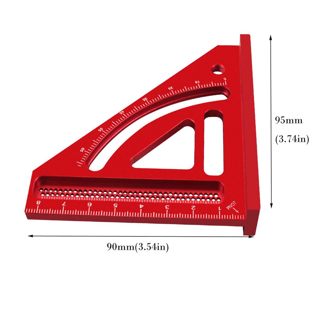 Многоугольная треугольная линейка, измерительная линейка, алюминиевый сплав, транспортир для деревообработки, угловой угольник, разметочная линейка, угловая линейка