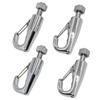 Set of 4 Swivel Picture Hooks with Carabiners for Anti-Slip Picture Rails and Wires