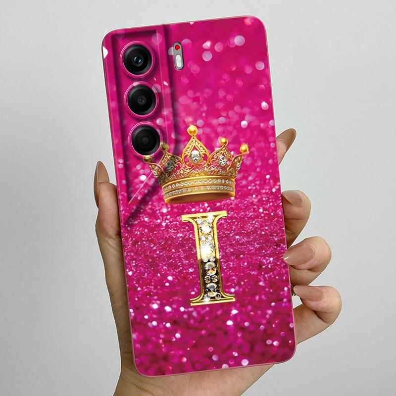 Чехол для Tecno Camon 40 Pro 4G 5G CM6 CM7 Корона Буква Силиконовый Мягкий Чехол для Телефона Для Tecno Camon40 Защита Камеры Задняя Крышка