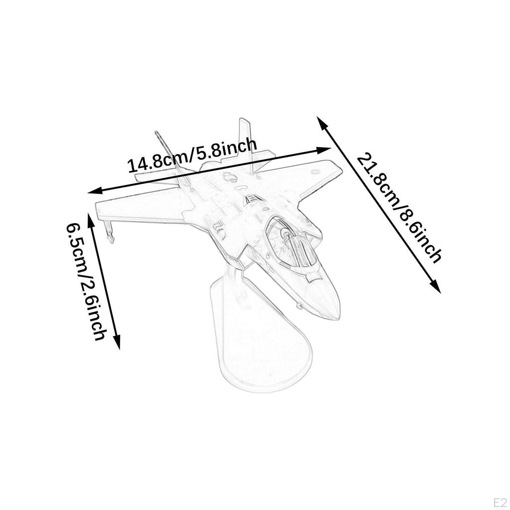 Модель истребителя 1/72 с подставкой для демонстрации, штурмовик, литой