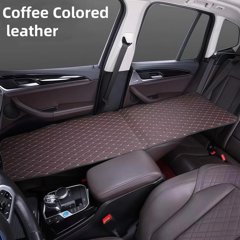 Outdoor Car Sleeping Pad Foldable Camping Bed For SUV Back Seat Wooden Base High Density Foam Mattress Portable Travel