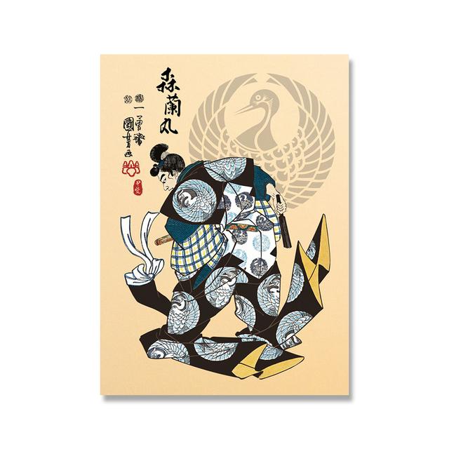 Ретро японский знаменитый генерал самурай постер и принты винтажная настенная живопись картина холст картина бар кафе гостиная домашний декор