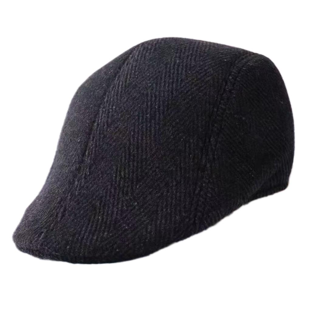 New cap men's autumn and winter woolen beret warm versatile middle-aged and elderly forward hat