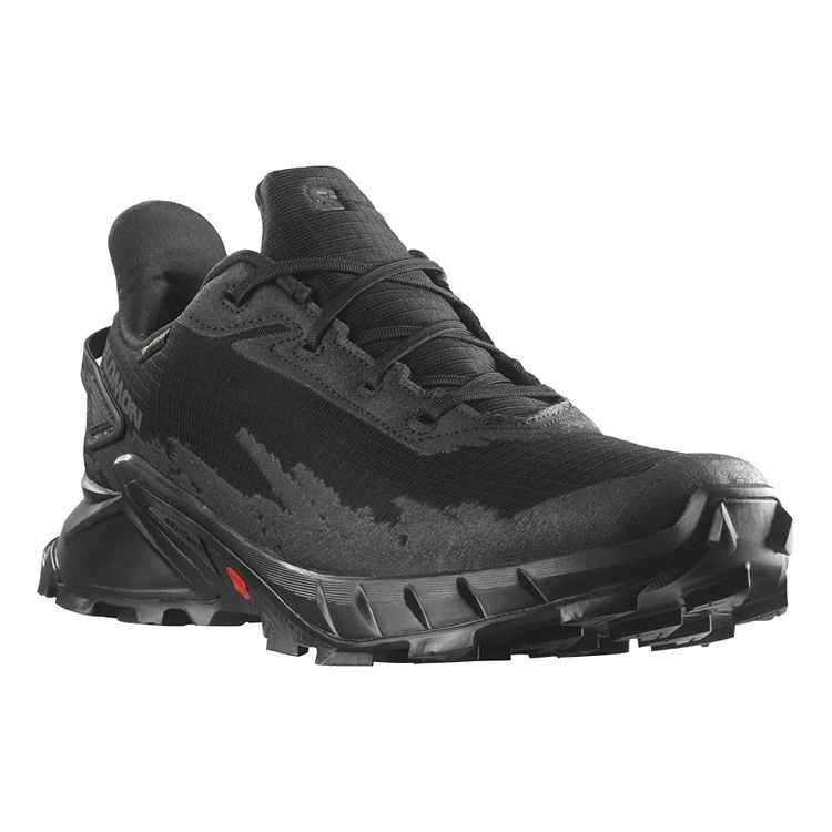 SALOMON Alphacross 4 Gore-Tex Synthetic Leather Outdoor Sports Slip-Resistant Wear-Resistant Rebound Low-Top Lifestyle Shoes Men Sneaker Black 470640