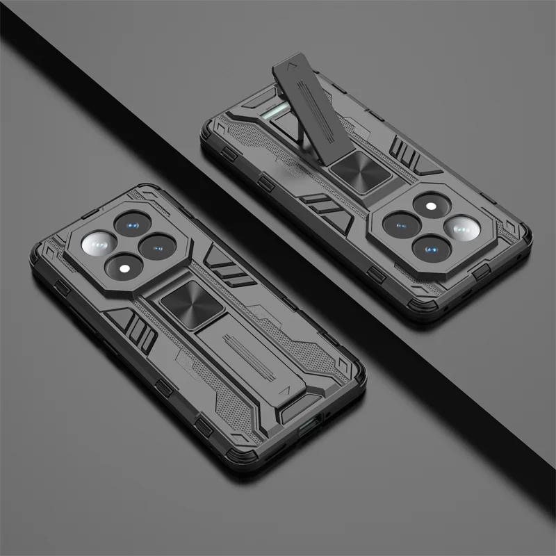 Для Xiaomi Redmi Note 14 Pro Plus 5G Чехол Противоударный Бронированный Чехол для Redmi Note 14 Pro 4G 5G Автомобильный Магнитный Держатель Задняя Крышка