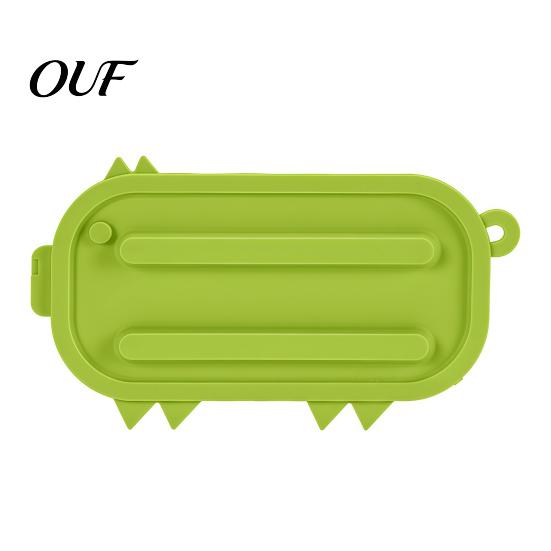 Drain Groove Drying Mat Silicone Pot Lid Holder, Cute Pig Shaped, Non Slip Heat Resistant Flexible Pad with Grooves, Multifunctional Kitchen