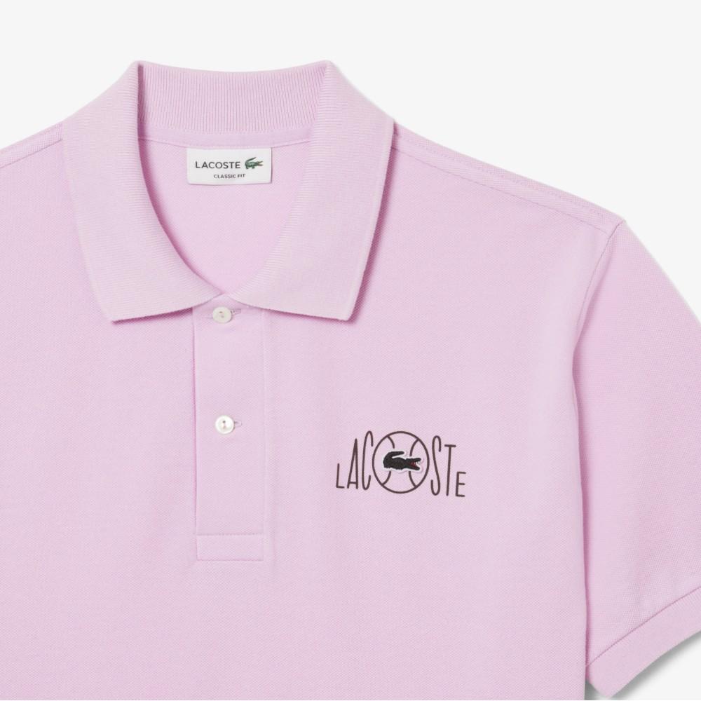 [Lacoste] Men's Lettering Ball Logo Short-Sleeve Polo Shirt PH2080-56GZ4H