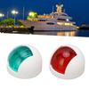 Pair of Rounded Waterproof Sidelight Signal Lamp Red + Green LED Navigation Warning Light 12V