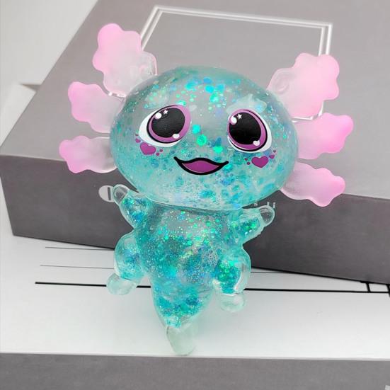 Прозрачная блестящая игрушка-саламандра для снятия стресса, мультяшная саламандра, сенсорная