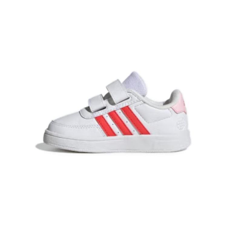 Adidas Focus Breathein Breaknet 2.0 Abrasion Resistant Low top Toddler Shoes White Red Infant And Toddler HP8974