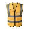 Reflective Highlight Security Vests with Pockets ID Waistcoat High Visibility Vest Traffic Night Outdoor for Cycling Sports