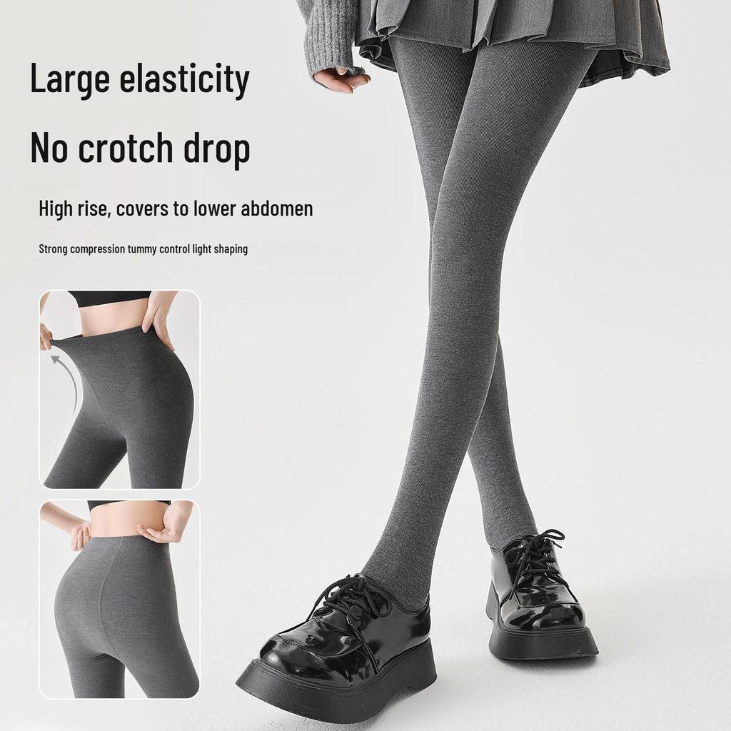 JIAZINI Женские серые микрокомпрессионные утягивающие леггинсы - на флисовой подкладке, не скользят, идеально подходят для весны и осени/зимы.