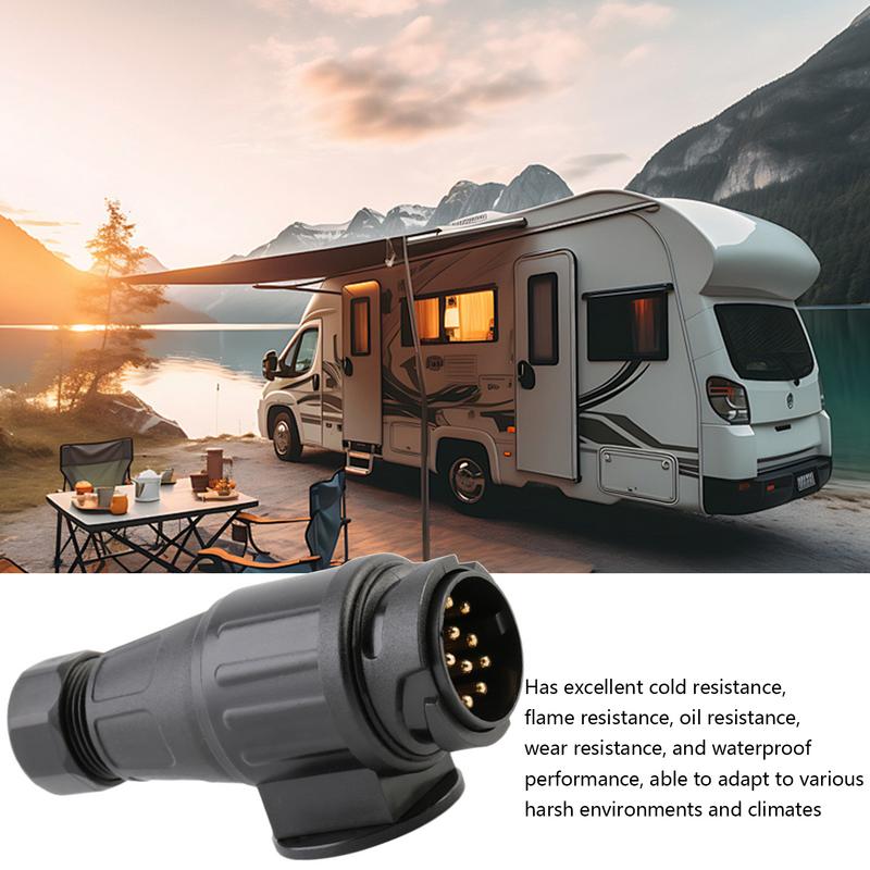 Удлинитель для прицепа 13-контактный на 13-контактный водонепроницаемый спиральный адаптер для прицепа, растягивающийся спиральный адаптер для прицепа, кабель для буксировочного устройства