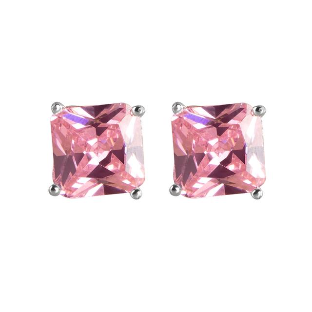 Серьги-гвоздики Cellacity из 100% стерлингового серебра 925 пробы, 7*7 мм, турмалин Параиба для женщин, сверкающие ювелирные изделия для свадебной вечеринки, подарок