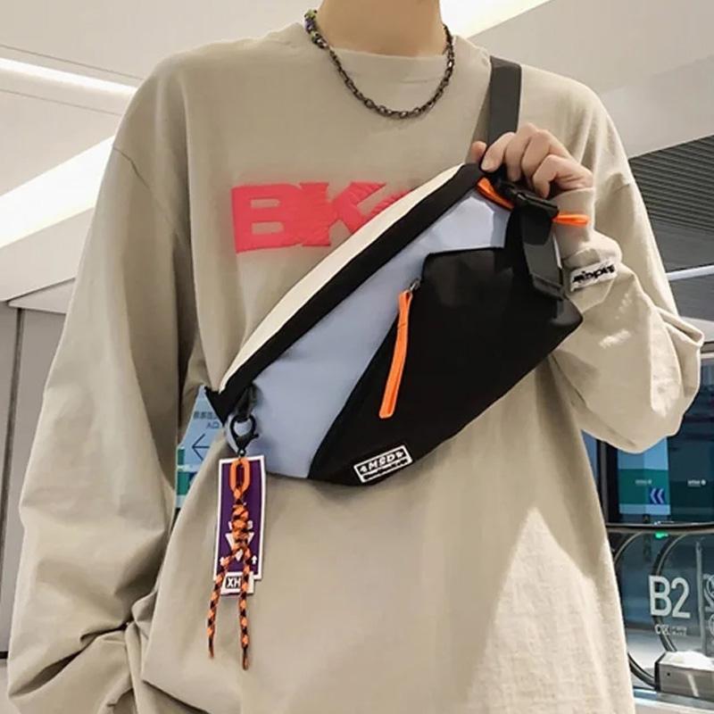 Man Chest Rig Bag Women Fanny Pack Streetwear Chest Bags Multi-function Unisex Nylon Hip Hop Waist Bag