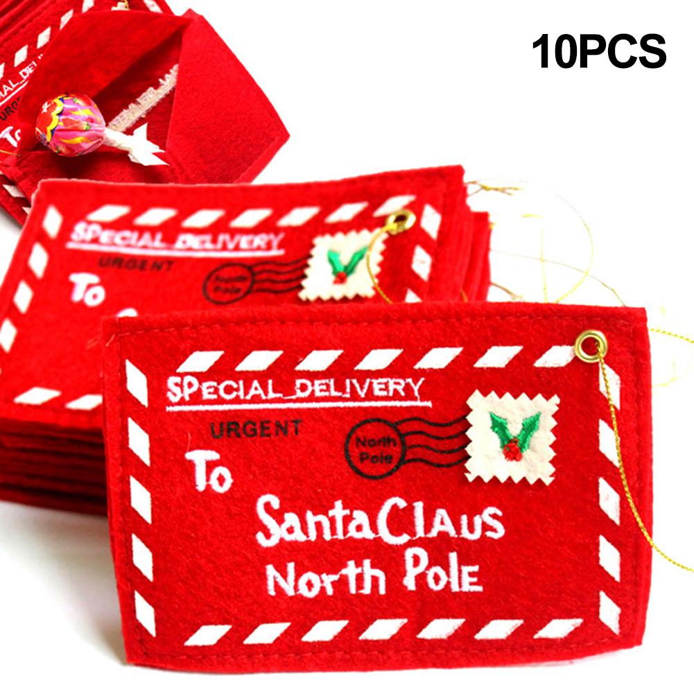 High Quality Christmas Envelopes Pack of 10 with Hanging Rope for Cards