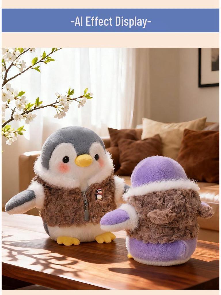 Плюшевая игрушка-пингвин Бинг Двен Двен — маленькая плюшевая кукла для детей, подушка в подарок на день рождения.