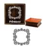 Printtoo Border Frame Pattern Квадратный деревянный резиновый штамп Скрап-букинг Блок-2 x 2