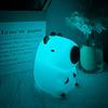 Capibara night light pat light gift bedroom ornament lighting rechargeable silicone light