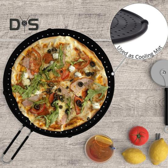 Grease Splatter Guard with Handle Heat-Resistant Non-stick Reusable Silicone Frying Pan Oil Splatter Screen Kitchen Tool