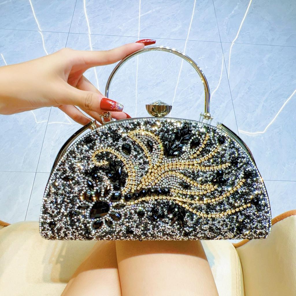Сумочка-кошелек, элегантная и изысканная, маленькая, украшенная бриллиантами, сумка для свадьбы и ужина для женщин