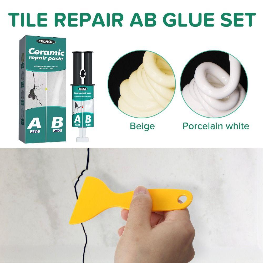 Tools for Repairing Cracks Dents Tile Repair Paste Tile Repair AB Glue Set Ceramic Repair Paste