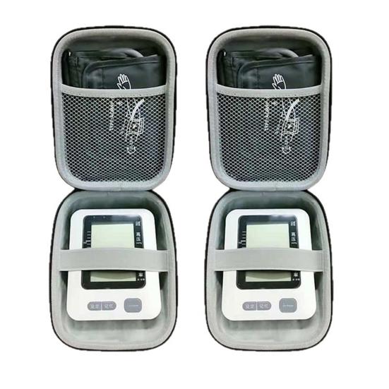 Hard Carrying Case Large Capacity Zipper Closure Shock-Proof Blood Pressure Monitor Portable Storage Organizer Bag with Handle