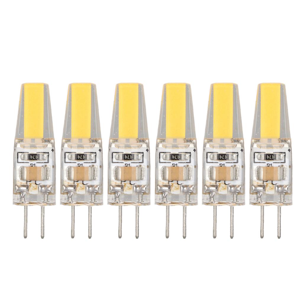 6 Pcs 6W 500LM G4 Bulb LED COB Silica Gel Energy Saving Lamp Bulb for Ceiling Lamp Wall Lamp Table Lamp 220V