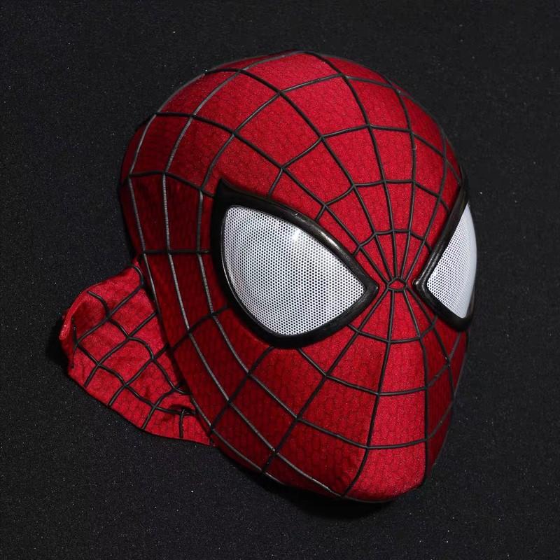 In Stock Spider-Man: Brand Fresh Day Adult Costume Mask with Magnetic Back Cover 3D Webbing Strips Superhero Cos Headgear Accessory