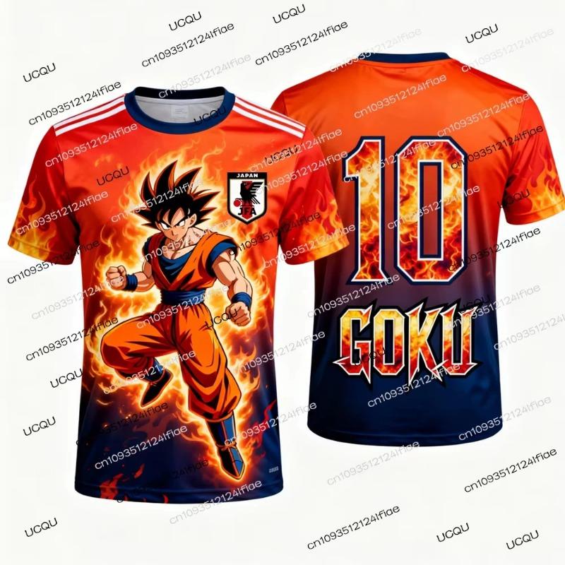 Летняя футболка Dragon Ball Детские Топы Футболка Аниме Фигурки Сон Гоку Супер Сайян Футболка Мальчики Футболки Детская Одежда Короткий Рукав